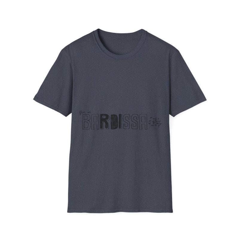 Camiseta Softstyle - Azul marino jaspeado - Flor de bardissa