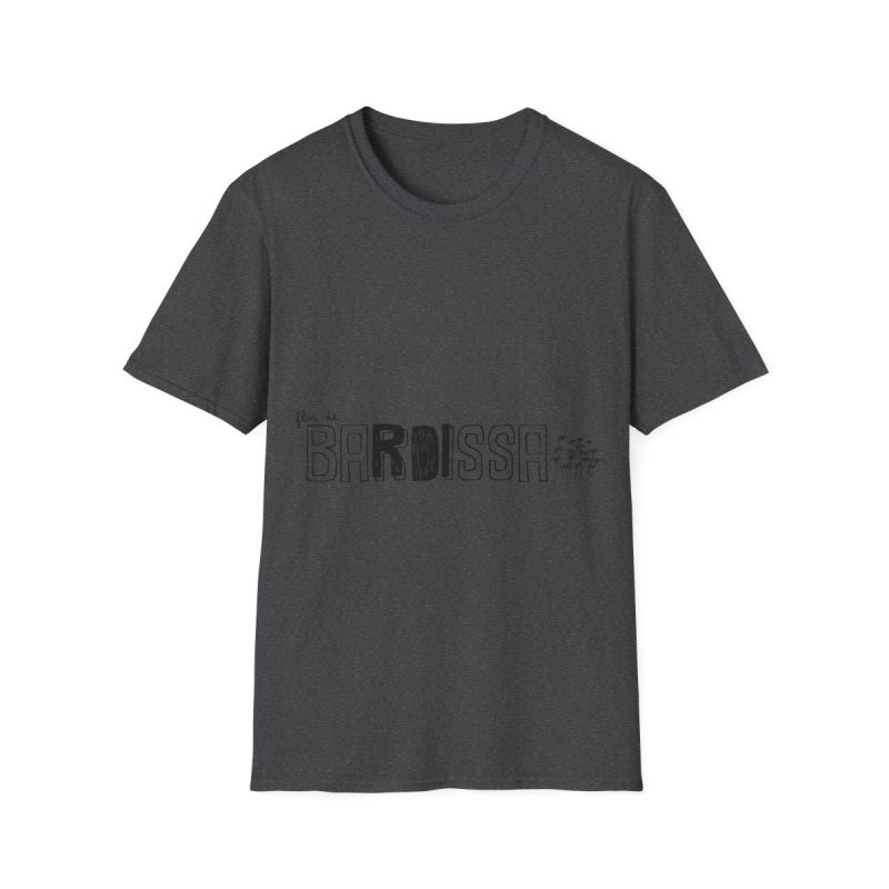 Camiseta Softstyle - Gris oscuro jaspeado - Flor de bardissa