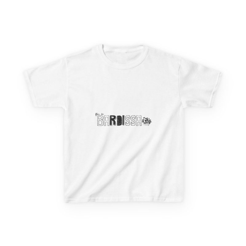 Camiseta infantil algodon grueso - Blanco - Flor de bardissa