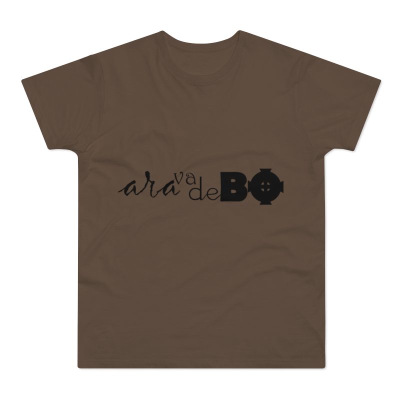 Camiseta hombre punto liso - Marron chocolate - Camiseta unisex «Ara va de BÓ»