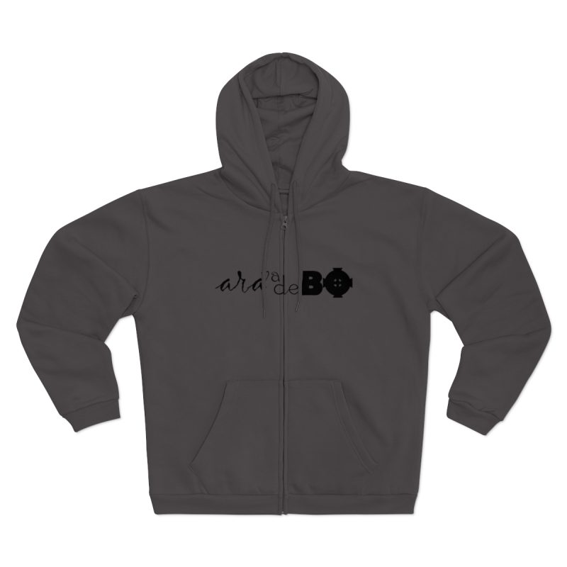 Sudadera capucha con cremallera premium - Antracita - Camiseta unisex «Ara va de BÓ» Sudadera capucha con cremallera premium - Antracita - Camiseta unisex «Ara va de BÓ»