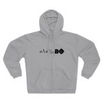 Sudadera capucha con cremallera premium - Gris jaspeado claro - Camiseta unisex «Ara va de BÓ» Sudadera capucha con cremallera premium - Gris jaspeado claro - Camiseta unisex «Ara va de BÓ»