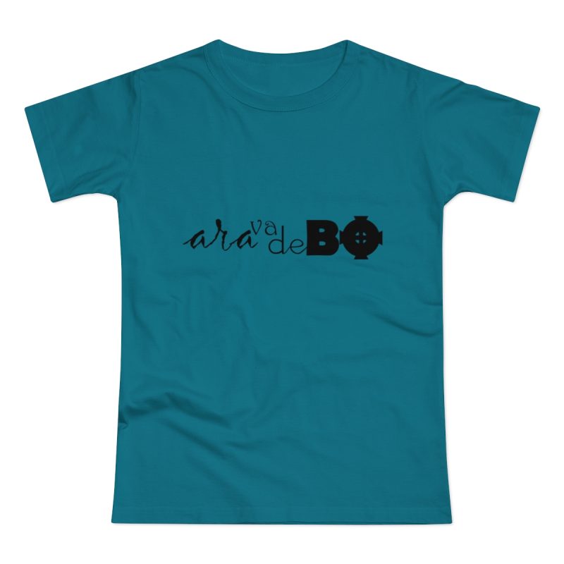 Camiseta mujer punto liso - Azul diva - Camiseta unisex «Ara va de BÓ»
