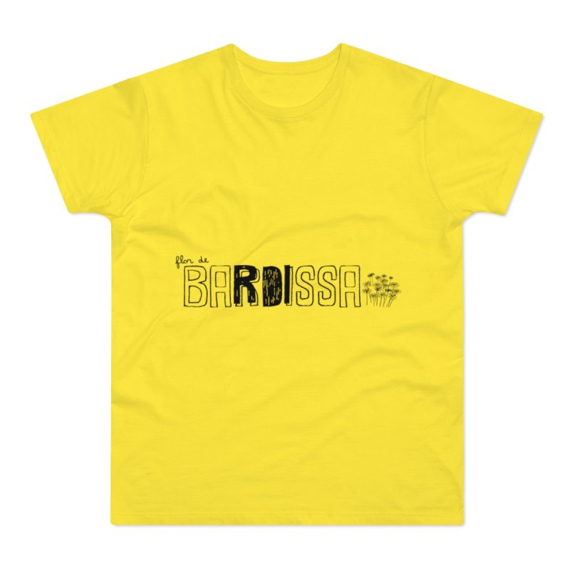 Camiseta hombre punto liso - Amarillo solar - Flor de bardissa