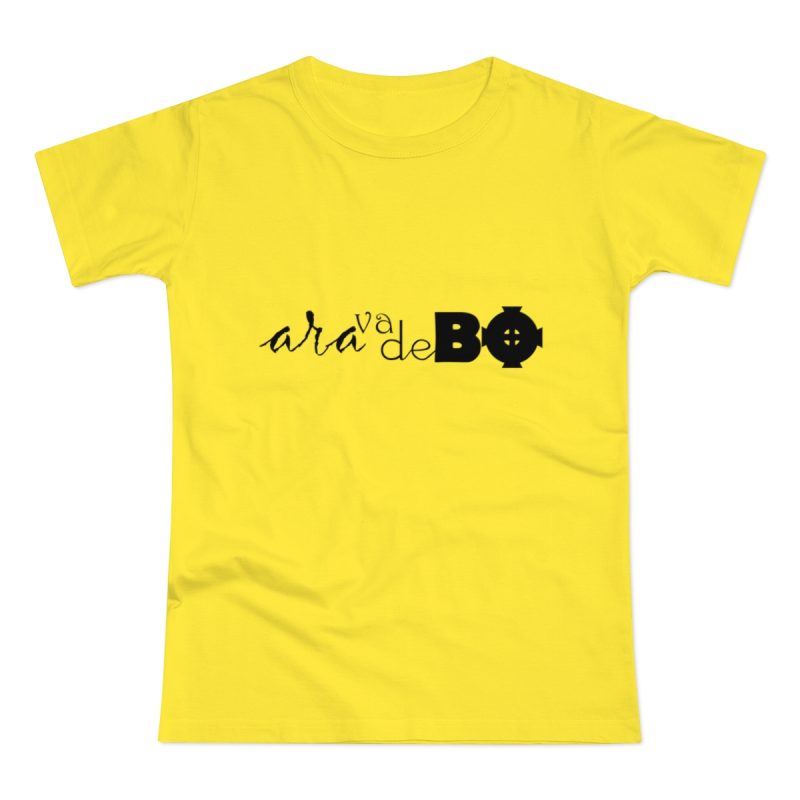 Camiseta mujer punto liso - Amarillo solar - Camiseta unisex «Ara va de BÓ»