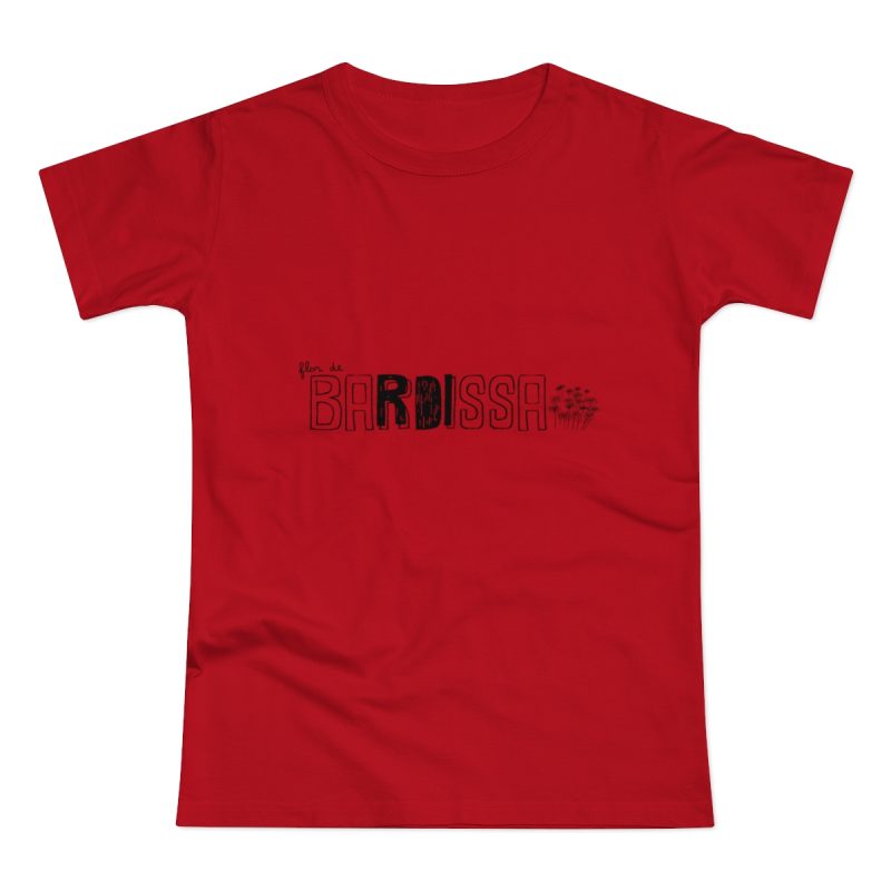 Camiseta mujer punto liso - Rojo - Flor de bardissa