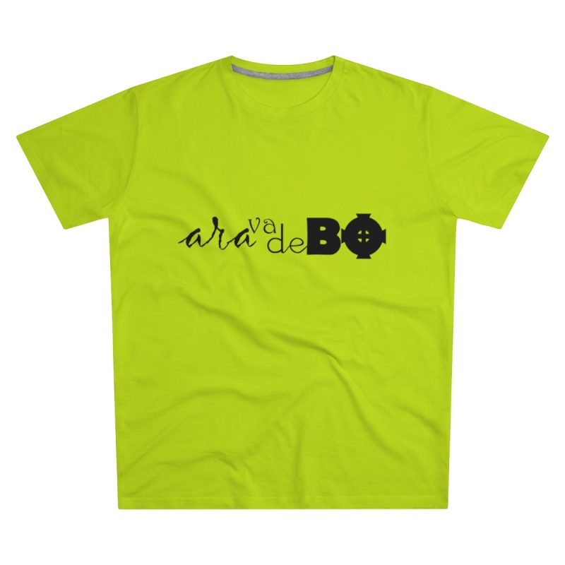 Camiseta hombre corte moderno - Verde lima - Camiseta unisex «Ara va de BÓ»