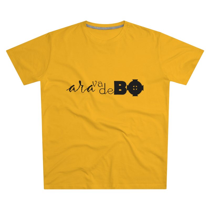 Camiseta hombre corte moderno - Amarillo girasol - Camiseta unisex «Ara va de BÓ»