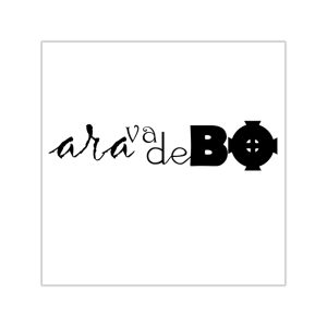Pegatinas de vinilo cuadradas - Camiseta unisex «Ara va de BÓ»