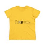 Camiseta mujer algodon medio - Amarillo margarita - Flor de bardissa Camiseta mujer algodon medio - Amarillo margarita - Flor de bardissa