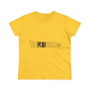 Camiseta mujer algodon medio - Amarillo margarita - Flor de bardissa
