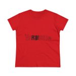 Camiseta mujer algodon medio - Rojo - Flor de bardissa Camiseta mujer algodon medio - Rojo - Flor de bardissa