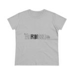 Camiseta mujer algodon medio - Gris deportivo - Flor de bardissa Camiseta mujer algodon medio - Gris deportivo - Flor de bardissa