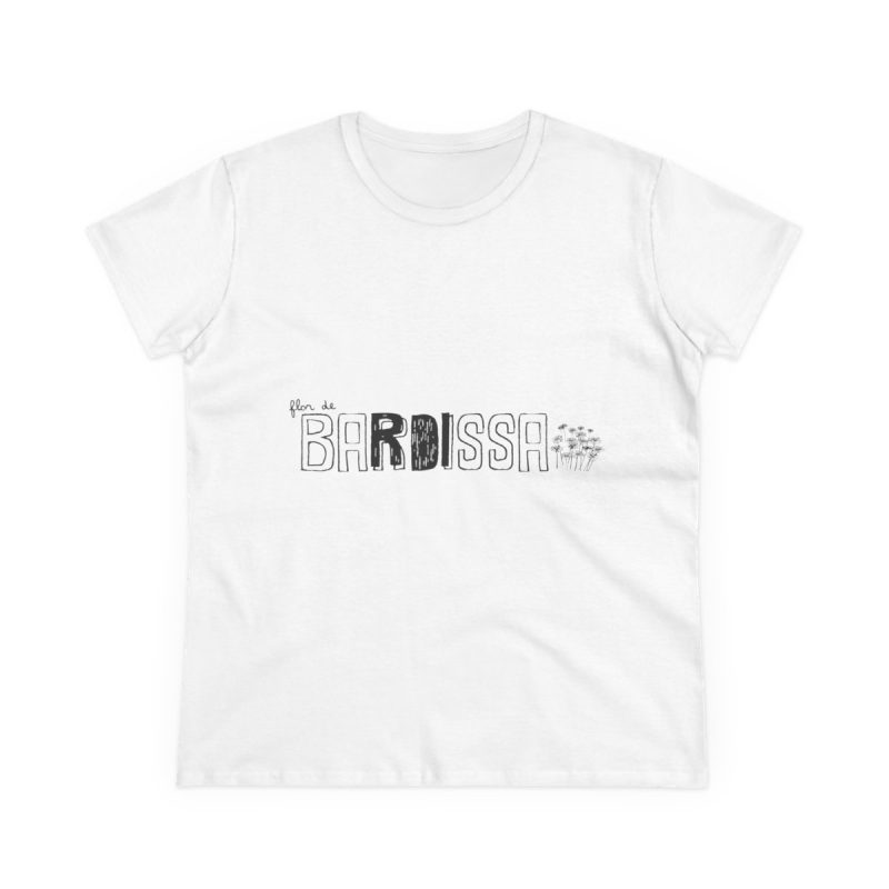 Camiseta mujer algodon medio - Blanco - Flor de bardissa