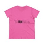 Camiseta mujer algodon medio - Rosa azalea - Flor de bardissa Camiseta mujer algodon medio - Rosa azalea - Flor de bardissa