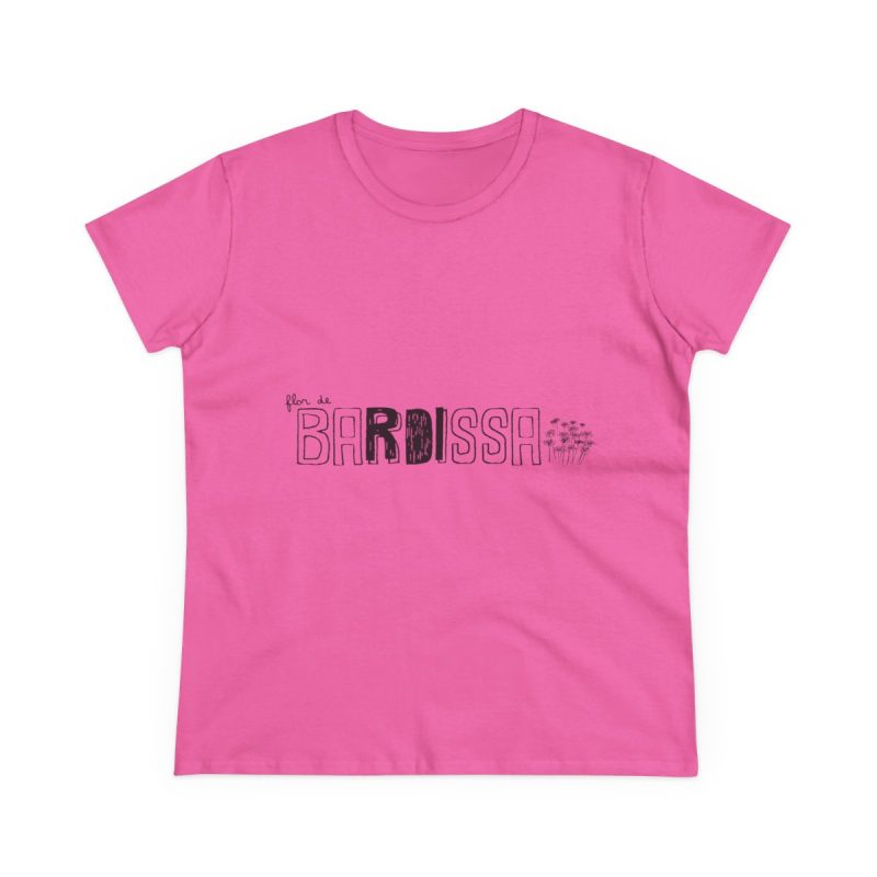 Camiseta mujer algodon medio - Rosa azalea - Flor de bardissa