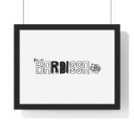 Poster enmarcado horizontal - Negro - Flor de bardissa