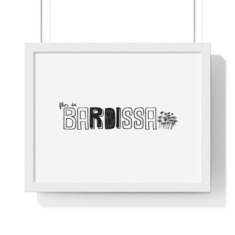 Poster enmarcado horizontal - Blanco - Flor de bardissa