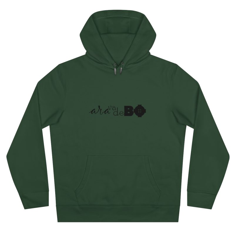 Sudadera con capucha King - Verde botella - Camiseta unisex «Ara va de BÓ»