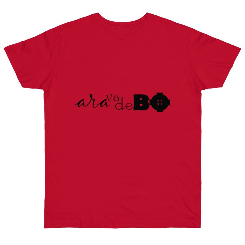 Camiseta punto liso - Rojo profundo - Camiseta unisex «Ara va de BÓ»