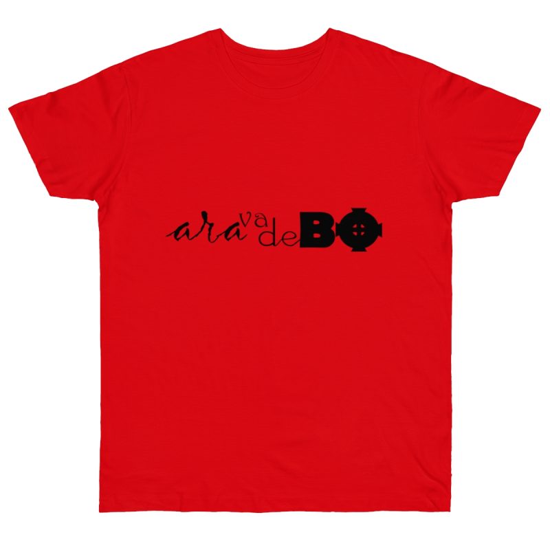 Camiseta punto liso - Rojo fuego - Camiseta unisex «Ara va de BÓ»
