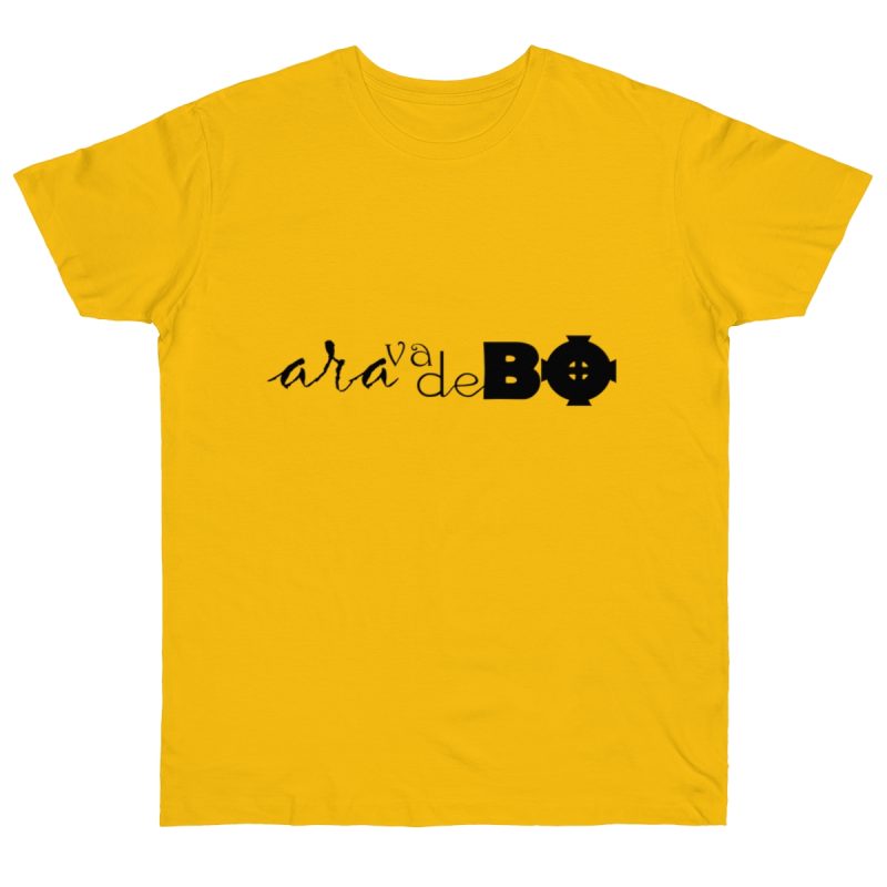 Camiseta punto liso - Amarillo dorado - Camiseta unisex «Ara va de BÓ»