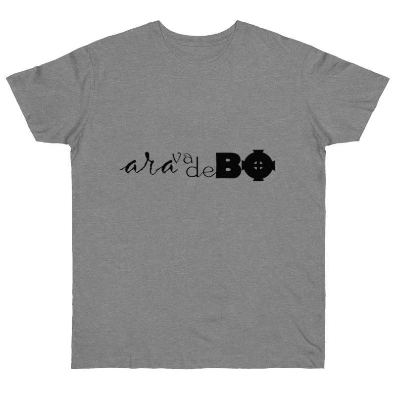 Camiseta punto liso - Gris deportivo jaspeado - Camiseta unisex «Ara va de BÓ»