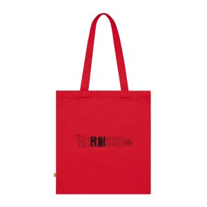 Bolsa de algodon organico - Rojo clasico - Flor de bardissa