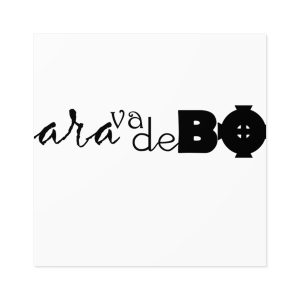 Pegatinas laminadas cuadradas - Camiseta unisex «Ara va de BÓ»