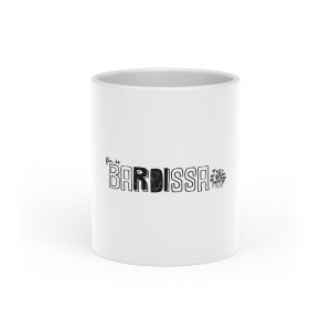 Taza con asa de corazon - Blanco - Flor de bardissa