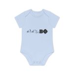 Body bebe manga corta organico - Azul empolvado - Camiseta unisex «Ara va de BÓ»
