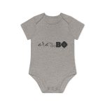 Body bebe manga corta organico - Gris jaspeado melange - Camiseta unisex «Ara va de BÓ»