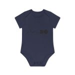 Body bebe manga corta organico - Azul marino nautico - Camiseta unisex «Ara va de BÓ»