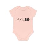Body bebe manga corta organico - Rosa empolvado - Camiseta unisex «Ara va de BÓ»