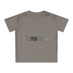 Camiseta de bebe - Gris jaspeado melange - Flor de bardissa