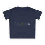 Camiseta de bebe - Azul marino nautico - Flor de bardissa