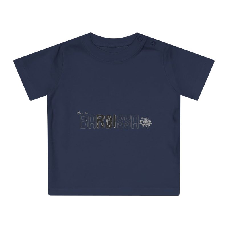 Camiseta de bebe - Azul marino nautico - Flor de bardissa