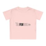Camiseta de bebe - Rosa empolvado - Flor de bardissa