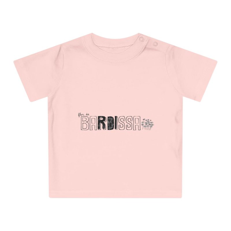 Camiseta de bebe - Rosa empolvado - Flor de bardissa