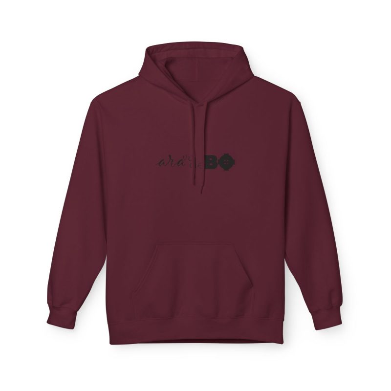 Sudadera Softstyle con capucha - Granate - Camiseta unisex «Ara va de BÓ»