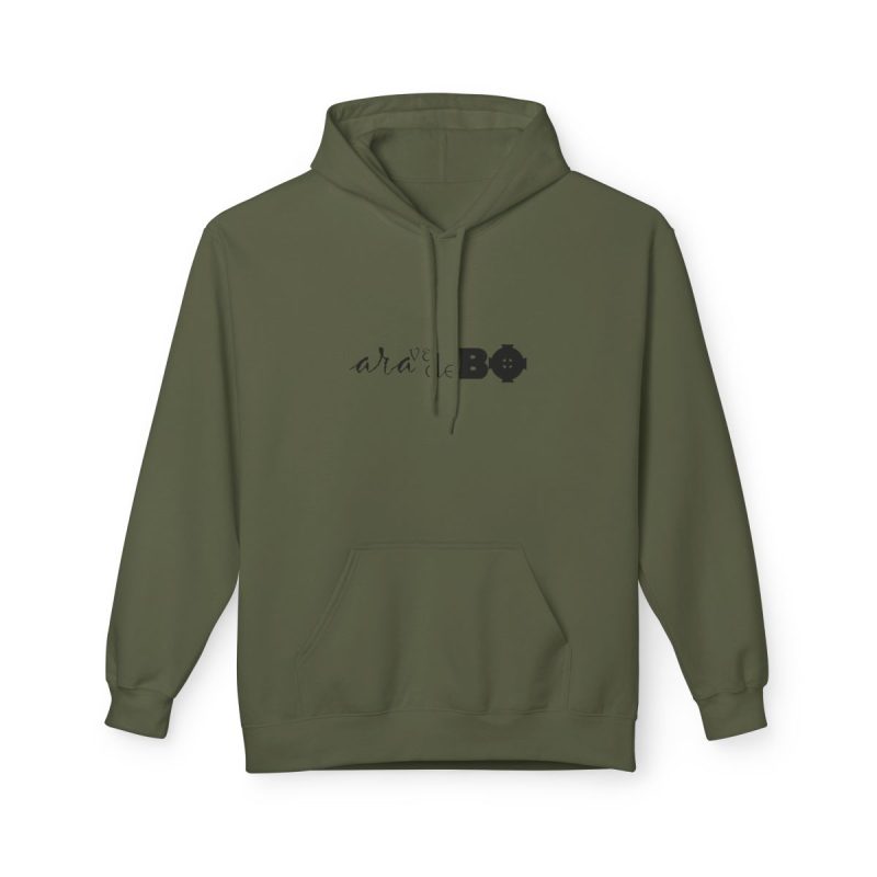 Sudadera Softstyle con capucha - Verde militar - Camiseta unisex «Ara va de BÓ»