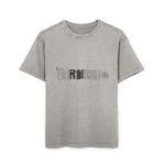 Camiseta oversize lavado acido - Gris asfalto - Flor de bardissa