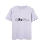 Camiseta oversize lavado acido - Lila suave - Flor de bardissa
