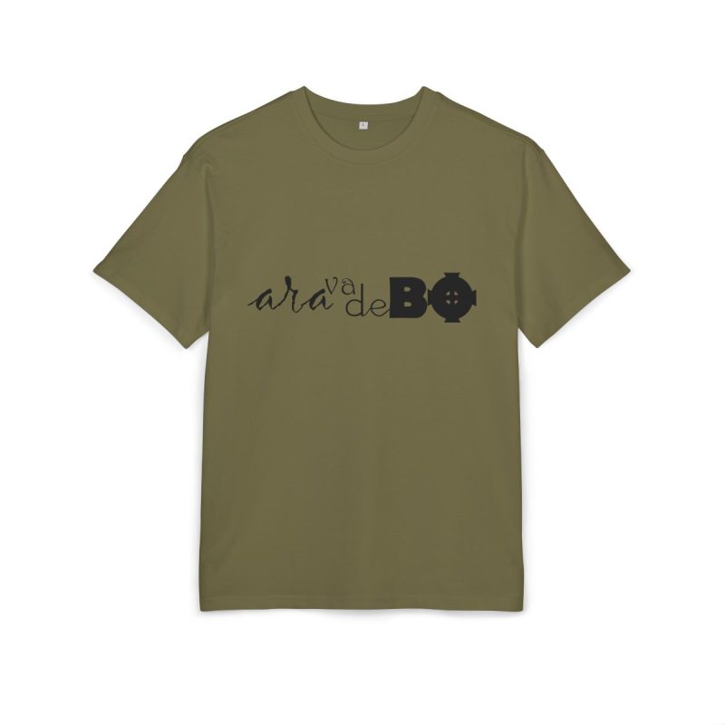 Camiseta oversize gruesa - Verde oliva - Camiseta unisex «Ara va de BÓ»