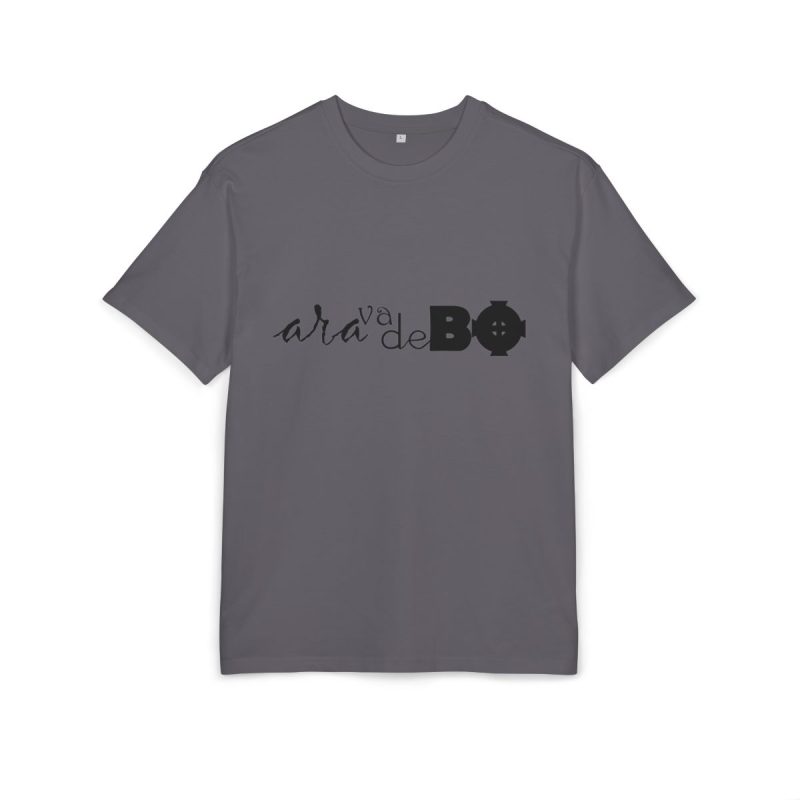 Camiseta oversize gruesa - Gris iman - Camiseta unisex «Ara va de BÓ»