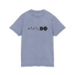 Camiseta lavado acido cuello redondo - Azul vintage - Camiseta unisex «Ara va de BÓ»