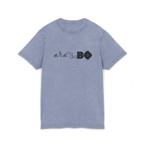 Camiseta lavado acido cuello redondo - Azul vintage - Camiseta unisex «Ara va de BÓ»