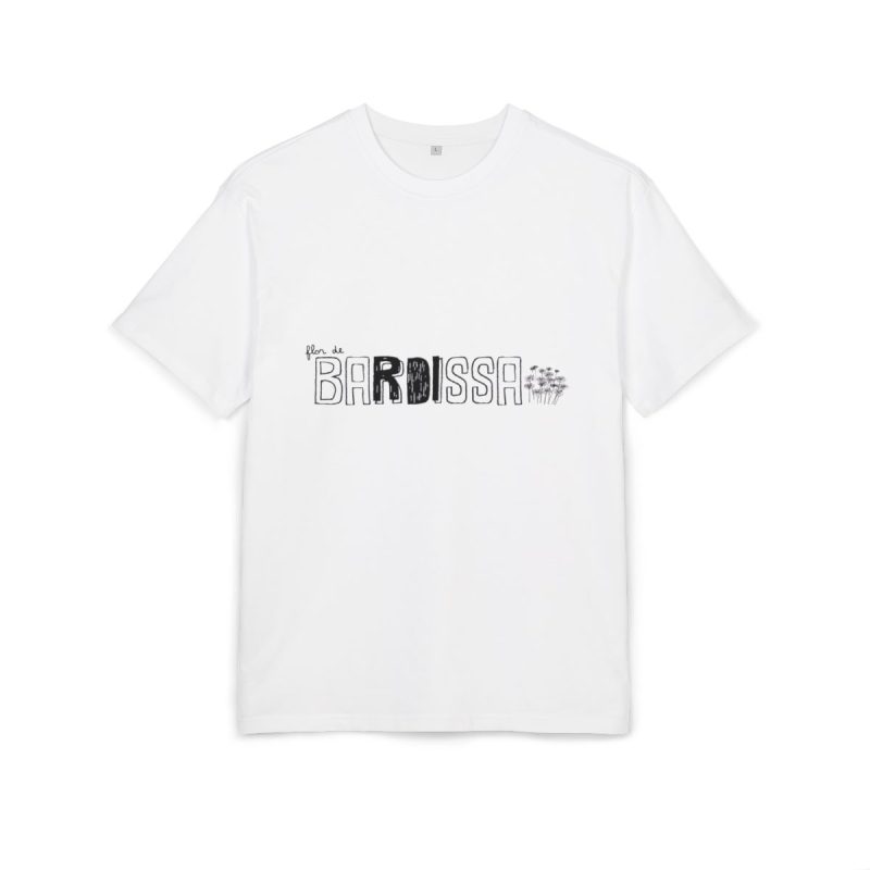Camiseta oversize gruesa - Blanco - Flor de bardissa