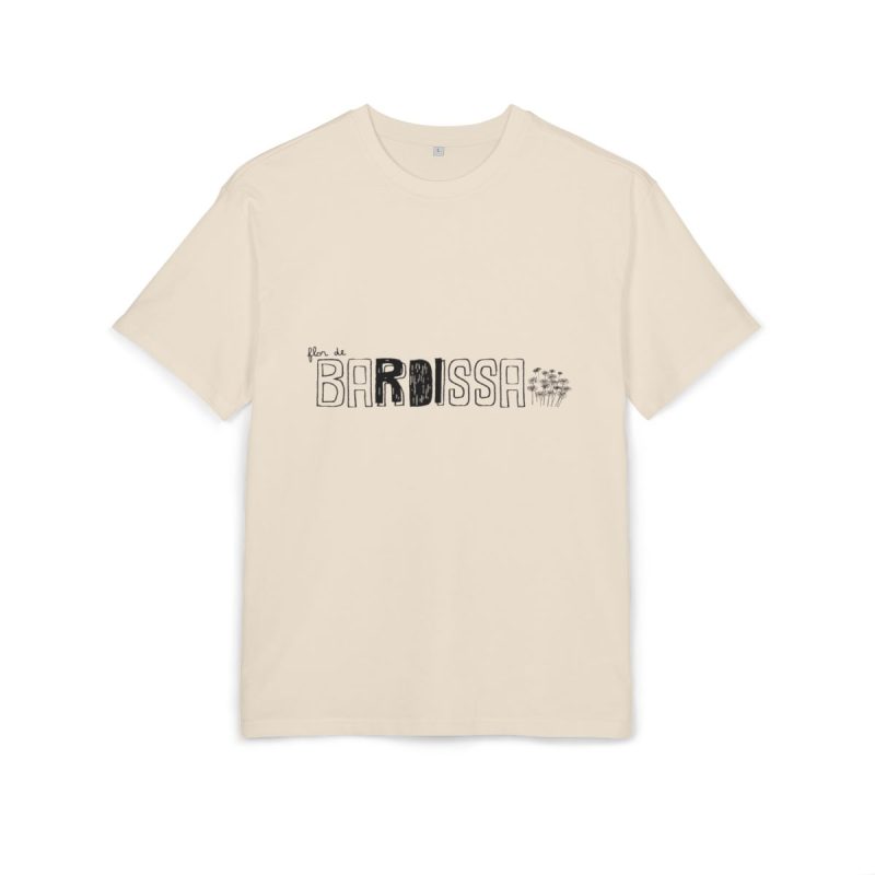 Camiseta oversize gruesa - Arena - Flor de bardissa