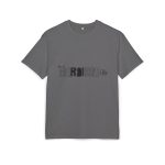 Camiseta oversize gruesa - Gris marengo jaspeado - Flor de bardissa